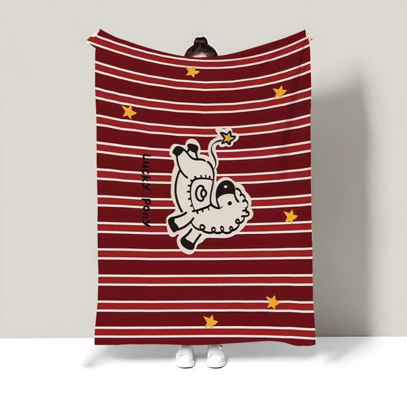 Карикатурно флисово одеяло, полиестер, 300–500 g, целогодишно, персонализируемо