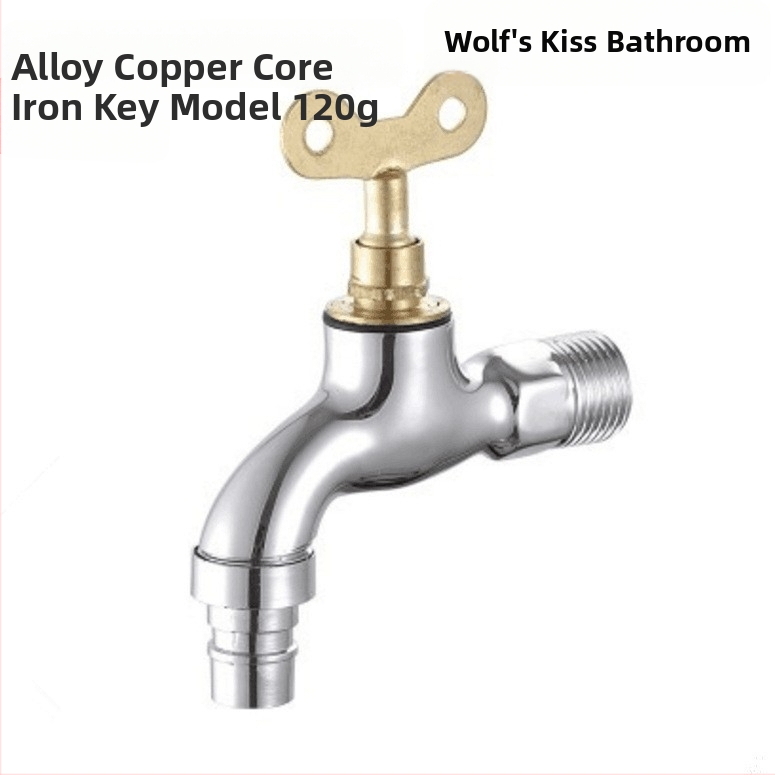 Zamykateľná vonkajšia nástenná batéria na práčku s keramickým diskom ventilu, 0–90°C, model 1202