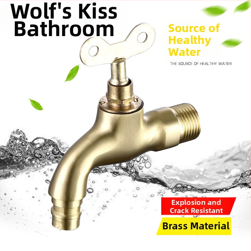 Zamykateľná vonkajšia nástenná batéria na práčku s keramickým diskom ventilu, 0–90°C, model 1202