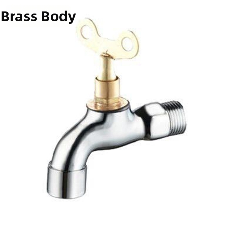 Zamykateľná vonkajšia nástenná batéria na práčku s keramickým diskom ventilu, 0–90°C, model 1202