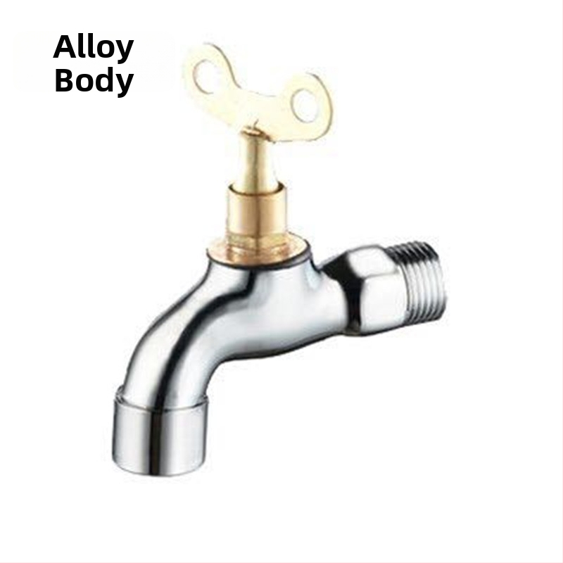 Zamykateľná vonkajšia nástenná batéria na práčku s keramickým diskom ventilu, 0–90°C, model 1202