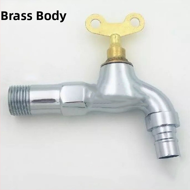 Zamykateľná vonkajšia nástenná batéria na práčku s keramickým diskom ventilu, 0–90°C, model 1202