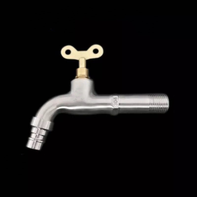 Vanjski zidni slavine s ključem za perilicu rublja, s keramičkim diskom ventila, 0–90°C, model 1202