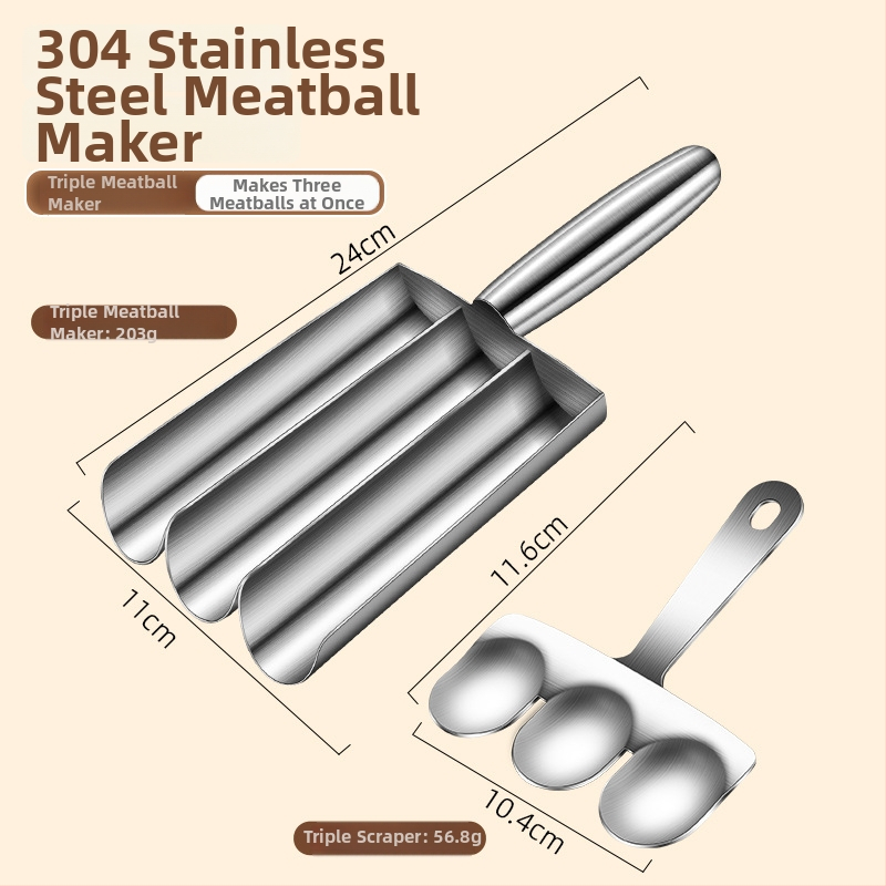 Meatball Maker z 304 ocele, forma na rybie guľôčky a krevety, moderný minimalistický dizajn, možnosť tlače loga, uvedenie na trh 2024