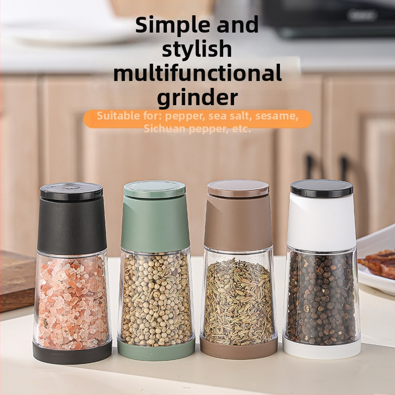 Ručný mlynček na korenie a soľ – PP materiál, ručné ovládanie, bez napájania, vhodný na korenie a morskú soľ