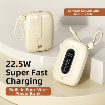 DX280 Prenosná externá batéria, 10000 mAh, 22,5 W PD3.0 rýchle nabíjanie, viac USB výstupov, digitálny displej batérie, kábel súčasťou