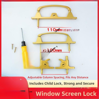 Viacbodový zámok pre dvere a okná s kľúčom, hliníková zliatina, dvojbodový zámok, pre sieťované okná