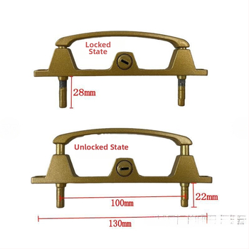 Viacbodový zámok pre dvere a okná s kľúčom, hliníková zliatina, dvojbodový zámok, pre sieťované okná