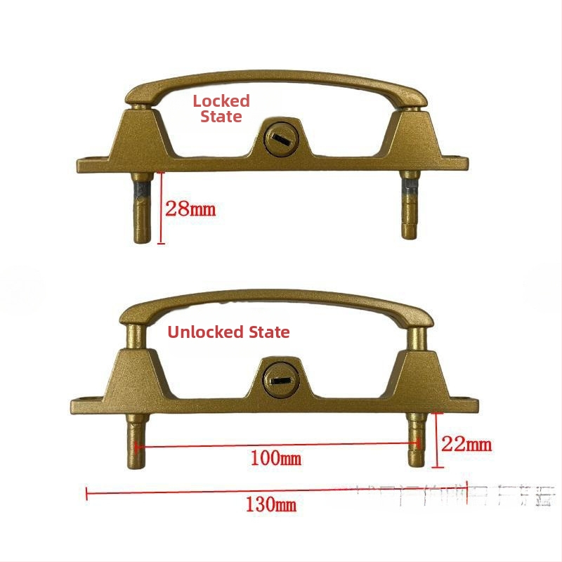 Viacbodový zámok pre dvere a okná s kľúčom, hliníková zliatina, dvojbodový zámok, pre sieťované okná