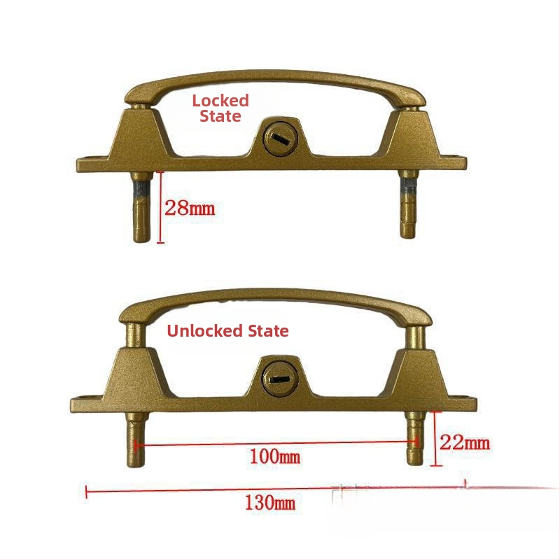 Viacbodový zámok pre dvere a okná s kľúčom, hliníková zliatina, dvojbodový zámok, pre sieťované okná