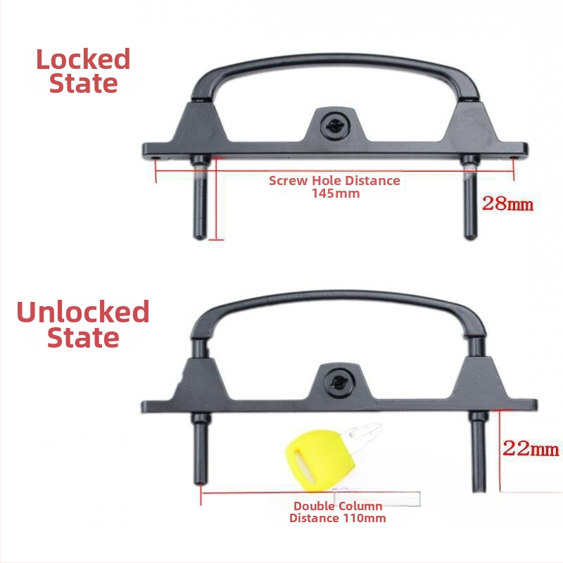 Viacbodový zámok pre dvere a okná s kľúčom, hliníková zliatina, dvojbodový zámok, pre sieťované okná