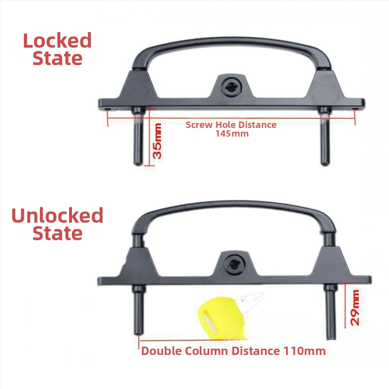 Viacbodový zámok pre dvere a okná s kľúčom, hliníková zliatina, dvojbodový zámok, pre sieťované okná