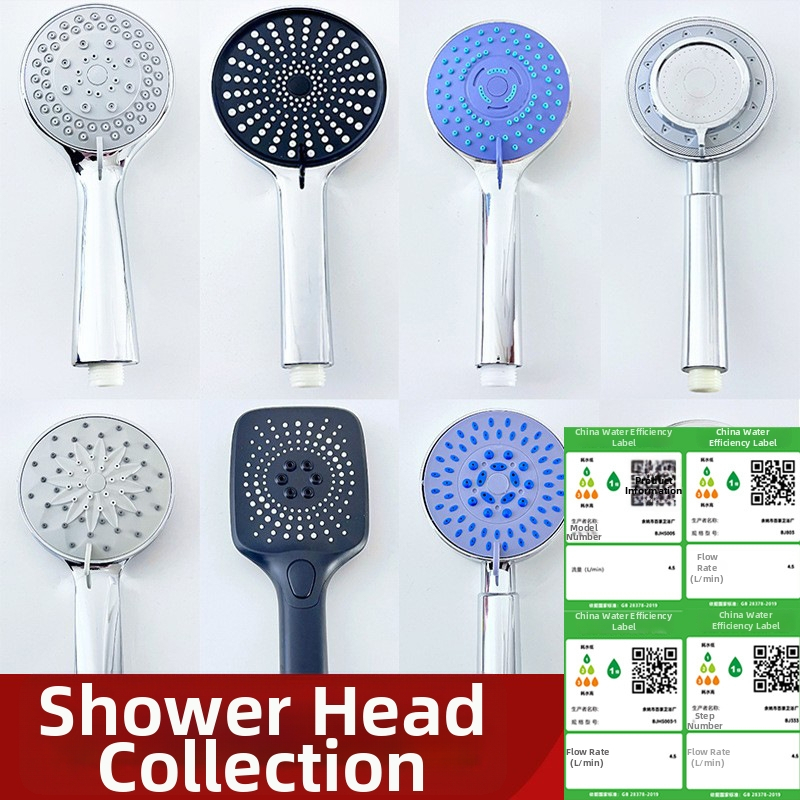 Prenosná ABS kruhová sprchová hlavica s funkciou dažďa, ručné sprchovanie, UV ošetrenie