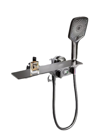 Set slavine za kadu s LED zaslonom (Bakreno tijelo; miješajući ventil; keramički jezgreni ventil; radna temperatura 0–80°C; promjer ulaza/izlaza 20,5 mm)