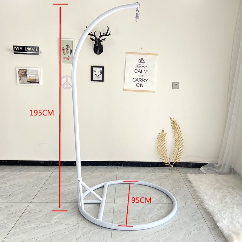 Универсална база за висяща люлка/хамак с пръчков държач и ресни – метална рамка, с подлакътници, монтажни услуги налични