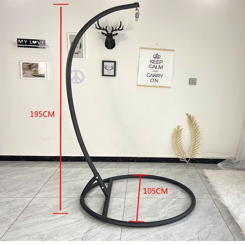 Универсална база за висяща люлка/хамак с пръчков държач и ресни – метална рамка, с подлакътници, монтажни услуги налични
