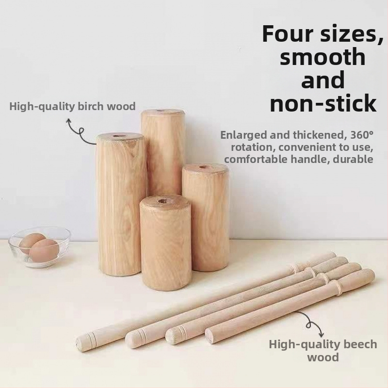 Drevený valček na cesto pre domáce použitie, valček na cestoviny a lis na pláty na pirohy, moderný minimalistický štýl