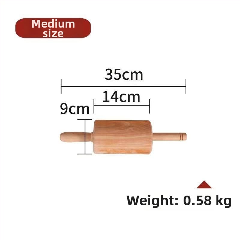 Rulou de aluat din lemn solid pentru uz casnic, rulă pentru paste și presă pentru foi de găluște, stil modern minimalist