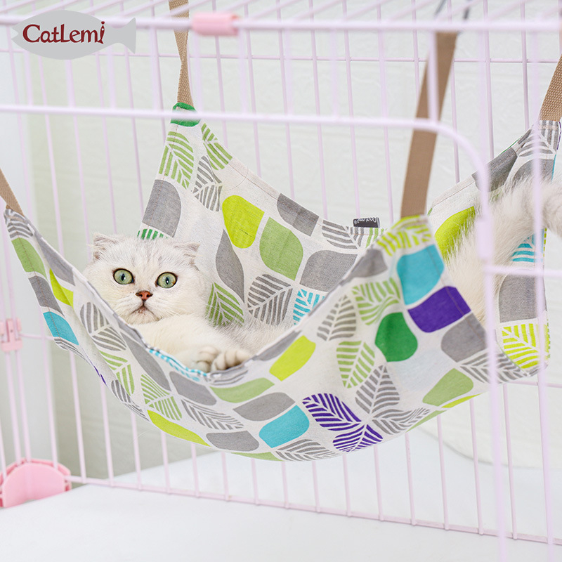 Αίώρα γάτας από βαμβάκι και λινό, αναπνεύσιμη για γάτες, DogLemi με άδεια ιδιωτικής ετικέτας