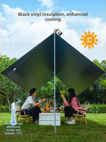 Camel Nagy hatszögletű kemping sátor, Oxford anyag, vízálló 5, kézi szerelés, vasváz