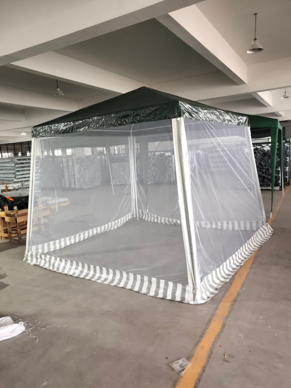 Sunshade vanjski sklopivi tunelski šator 3×3 m, za sva godišnja doba, 2 kg, okvir od željeznih cijevi, vodootporan >3000 mm, PE pod