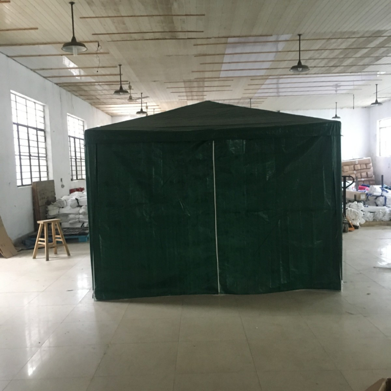 Sunshade vanjski sklopivi tunelski šator 3×3 m, za sva godišnja doba, 2 kg, okvir od željeznih cijevi, vodootporan >3000 mm, PE pod