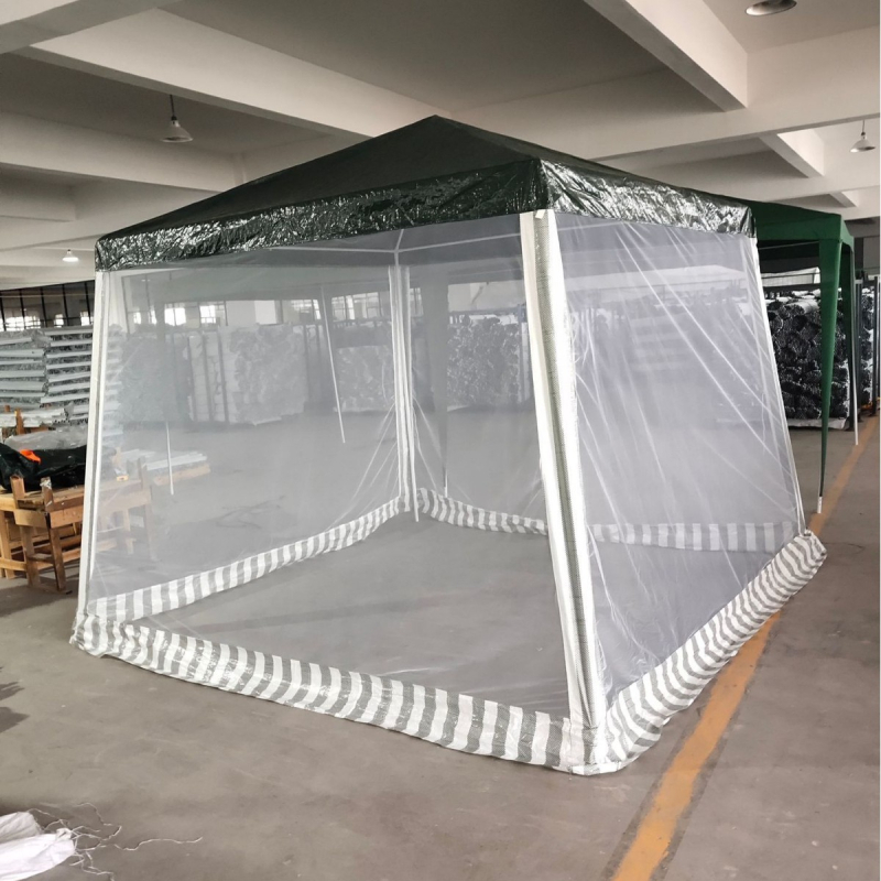 Sunshade vanjski sklopivi tunelski šator 3×3 m, za sva godišnja doba, 2 kg, okvir od željeznih cijevi, vodootporan >3000 mm, PE pod