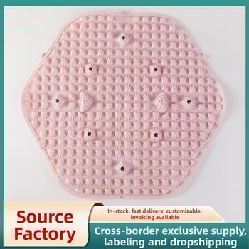 Nyomásos talpmasszázs tábla, hexagonális patchwork dizájn, jóga kiegészítő otthonra