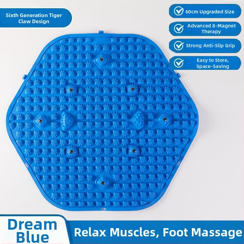 Nyomásos talpmasszázs tábla, hexagonális patchwork dizájn, jóga kiegészítő otthonra