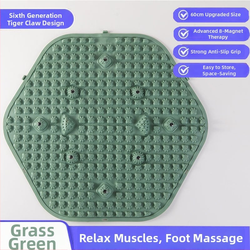 Nyomásos talpmasszázs tábla, hexagonális patchwork dizájn, jóga kiegészítő otthonra