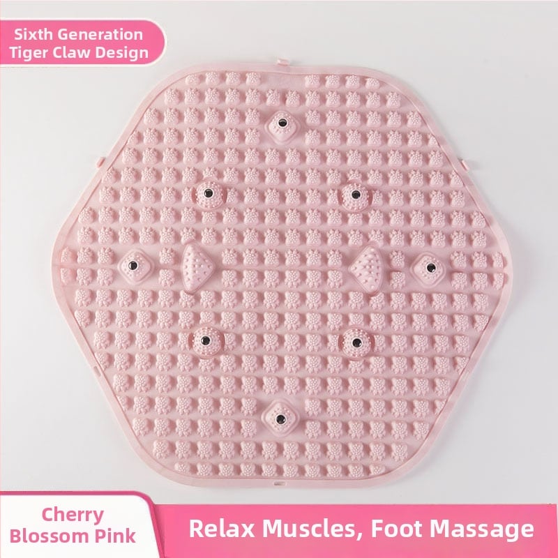 Nyomásos talpmasszázs tábla, hexagonális patchwork dizájn, jóga kiegészítő otthonra