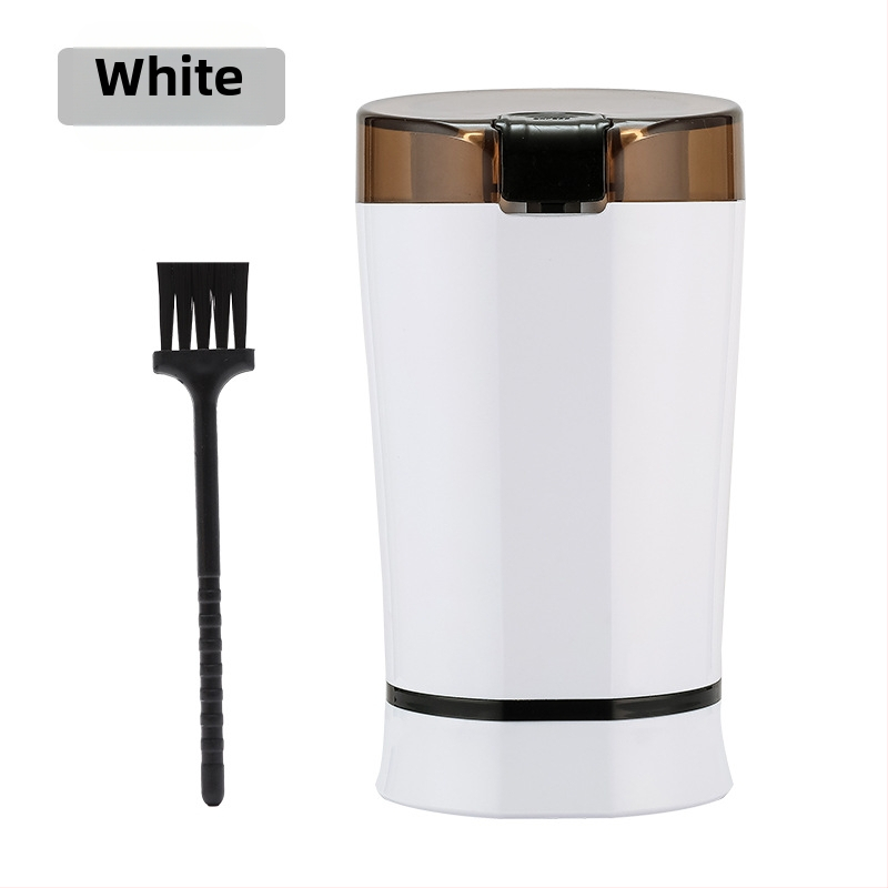 Mlyn na zrno a kávu - Nerezová oceľ, Elektrický mini stolný mlynček, Guoxin, 60W, 10000 ot/min, 2 čepele, 110-240V