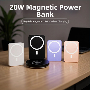 Prenosná magnetická bezdrôtová power banka MagSafe s PD3.0 rýchlym nabíjaním, 20W, 10000mAh, ultra tenký dizajn