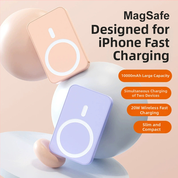 Prenosná magnetická bezdrôtová power banka MagSafe s PD3.0 rýchlym nabíjaním, 20W, 10000mAh, ultra tenký dizajn