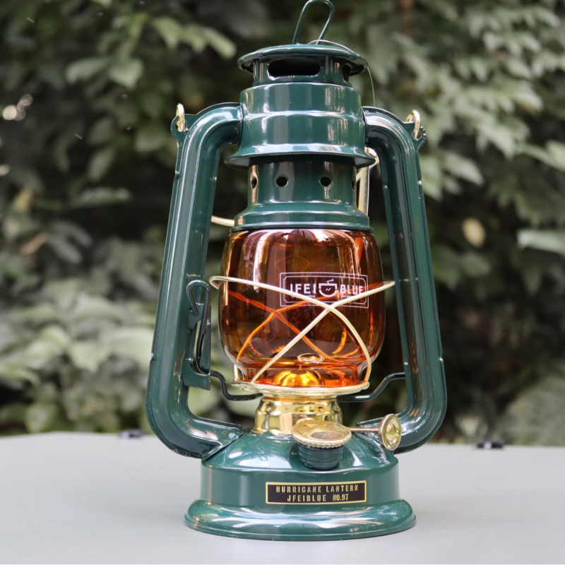 JFEIBLUE Vintage tradicionalna kerosinska lampa – kamping lampa s otvorenim plamenom