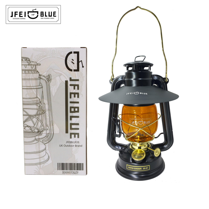 JFEIBLUE Vintage tradicionalna kerosinska lampa – kamping lampa s otvorenim plamenom