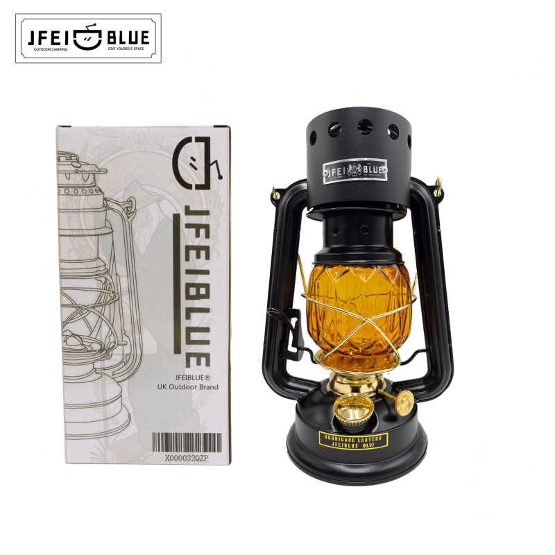JFEIBLUE Vintage tradicionalna kerosinska lampa – kamping lampa s otvorenim plamenom