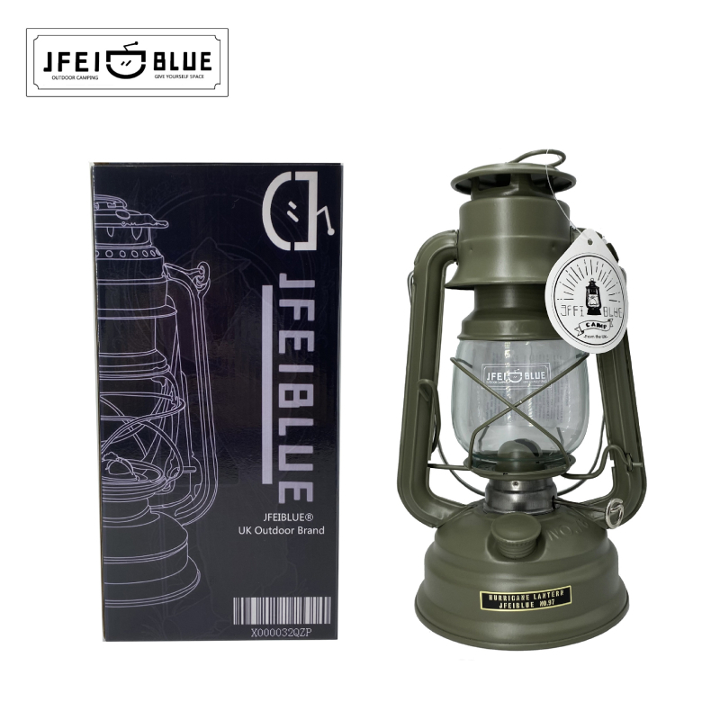 JFEIBLUE Vintage tradicionalna kerosinska lampa – kamping lampa s otvorenim plamenom