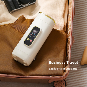 Prenosný elektrický ohrievací pohár, mini nerezová oceľ, 650 ml, 400 W, ohrev cez puzdro, ochrana proti suchému spaľovaniu a prehriatiu