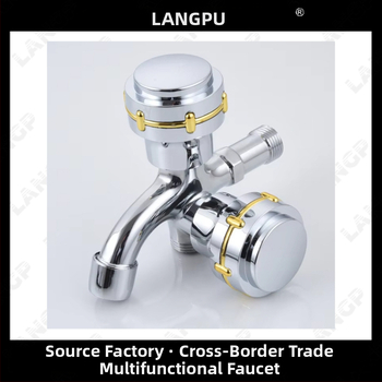 LP kohútik na práčku – telo zinku zliatiny, keramický diskový ventil, špirálové otváranie, jednostranná konštrukcia, elektrolyzovaný povrch, moderný minimalistický štýl