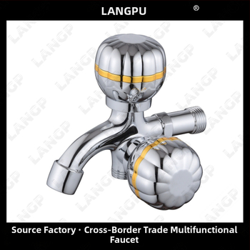 LP kohútik na práčku – telo zinku zliatiny, keramický diskový ventil, špirálové otváranie, jednostranná konštrukcia, elektrolyzovaný povrch, moderný minimalistický štýl