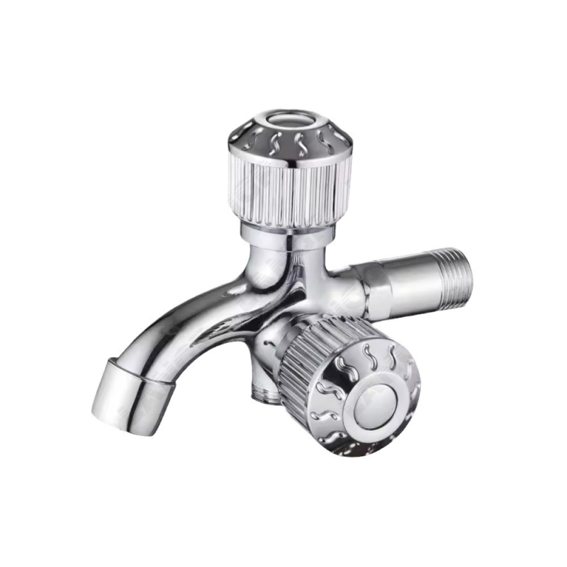 LP slavina za perilicu rublja – tijelo od cinkove legure, keramički disk ventil, spiralno otvaranje, jednostruka konstrukcija, elektroplatirani završetak, moderni minimalistički stil