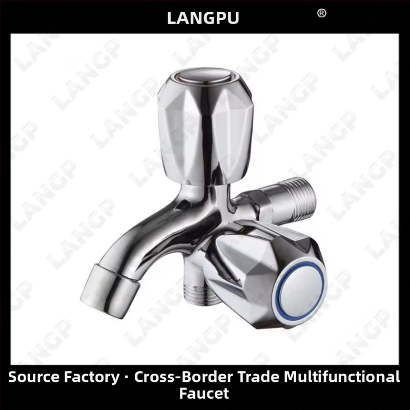 LP kohútik na práčku – telo zinku zliatiny, keramický diskový ventil, špirálové otváranie, jednostranná konštrukcia, elektrolyzovaný povrch, moderný minimalistický štýl