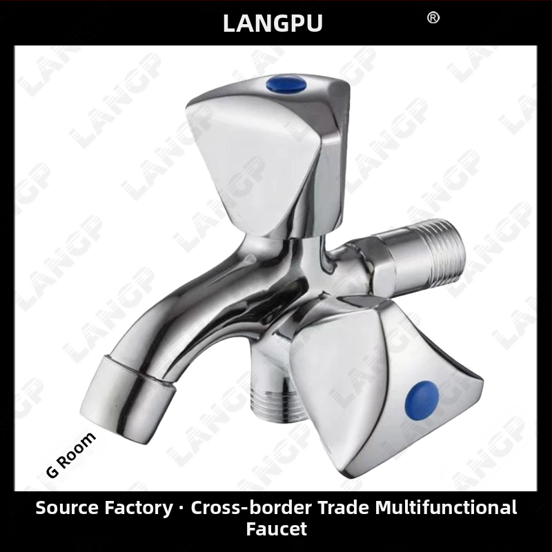 LP kohútik na práčku – telo zinku zliatiny, keramický diskový ventil, špirálové otváranie, jednostranná konštrukcia, elektrolyzovaný povrch, moderný minimalistický štýl