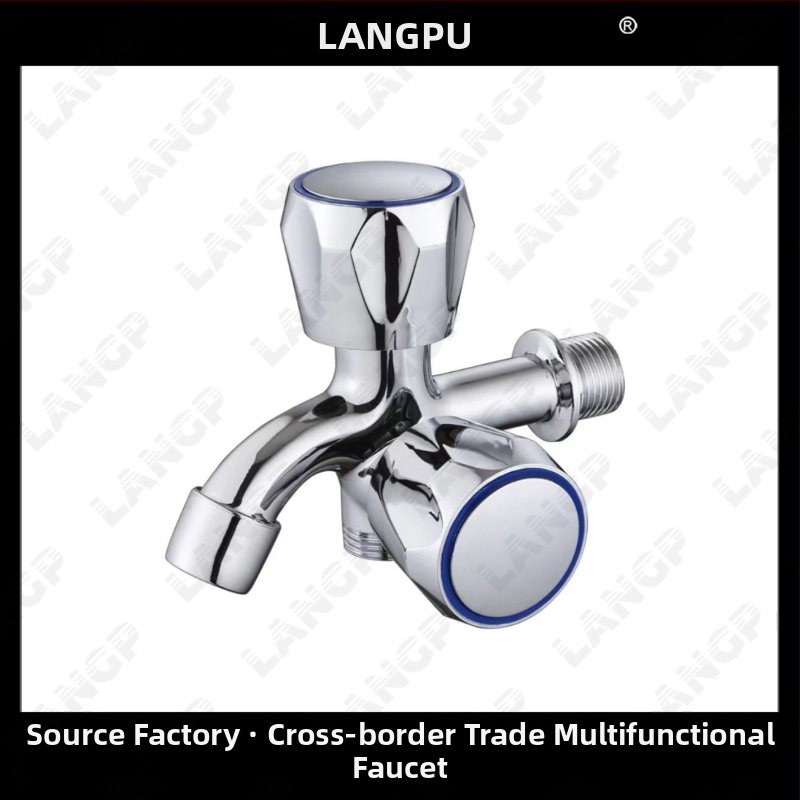 LP kohútik na práčku – telo zinku zliatiny, keramický diskový ventil, špirálové otváranie, jednostranná konštrukcia, elektrolyzovaný povrch, moderný minimalistický štýl