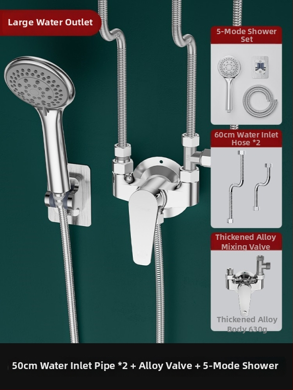 Jednoručni miješač ventila za električni bojler: miješanje topla/hladna u U-oblika, keramički disk ventila, bakreno jezgro, preklopnik tuša