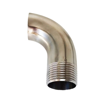 Uhlový spoj s vonkajším závitom, nerezová oceľ, Ø10–114 mm, hrúbka steny 2.0 mm, leštený povrch