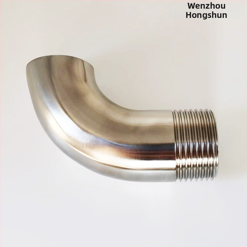 Uhlový spoj s vonkajším závitom, nerezová oceľ, Ø10–114 mm, hrúbka steny 2.0 mm, leštený povrch