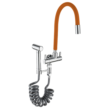 Mlaznica za perilicu rublja, s jednim ulazom i dvama izlazima, rotirajući trokutni kutni ventil; djelomično bakreno tijelo; keramički disk ventil; model 5896; jednostruko spajanje