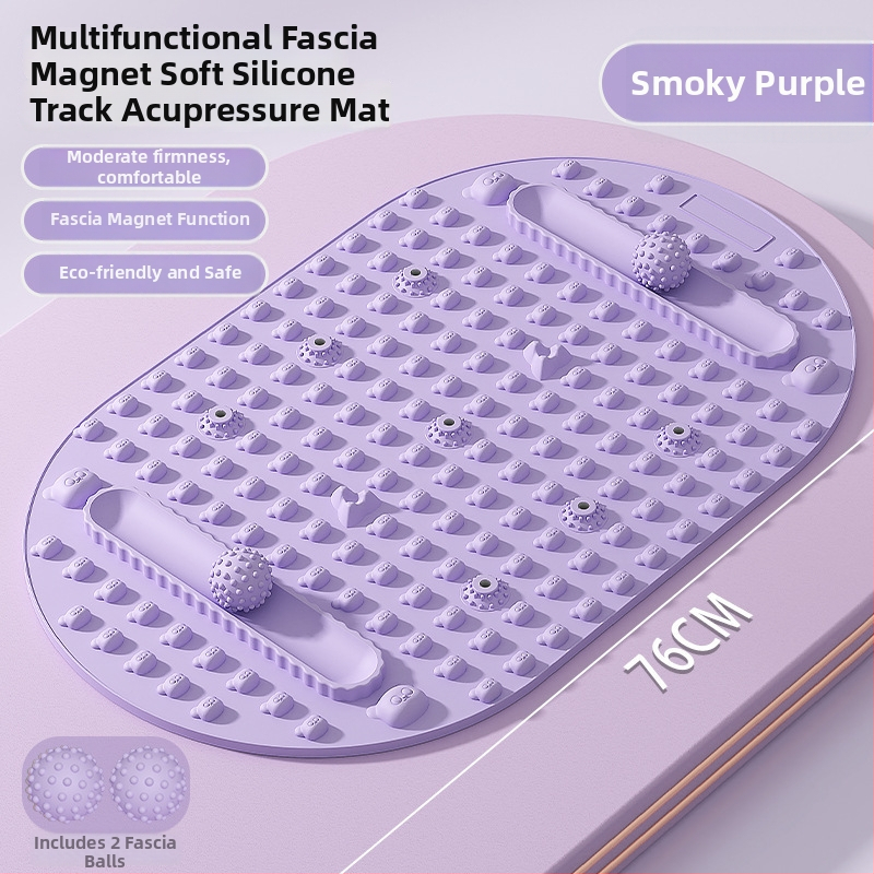 Silikónová masážna podložka na nohu s magnetickými kameňmi pre masáž oblúka a spodnej časti nohy, domáca joga | Značka Aideruipin